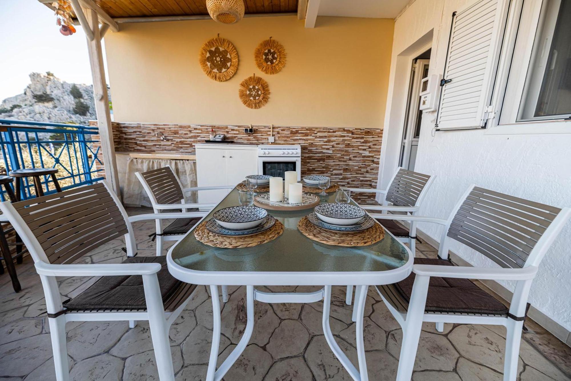 Aperanto Galazio Apartment Archangelos  Luaran gambar